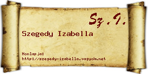 Szegedy Izabella névjegykártya